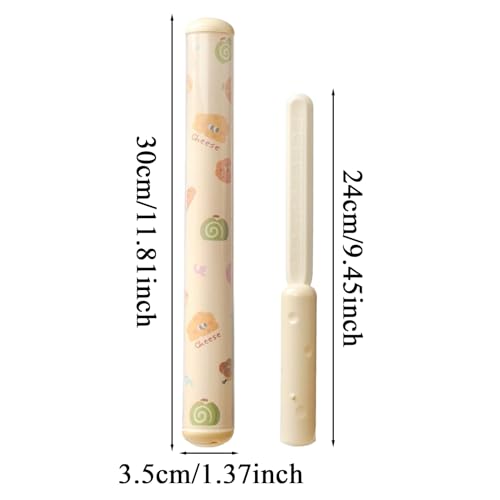 Rouleau à pâte professionnel – Outil de pâtisserie lisse, épingle à pâtisserie gravée à l'échelle | Multifonction, fondant, biscuits, pizza, pâtes, équipement de cuisine durable pour la maison, la