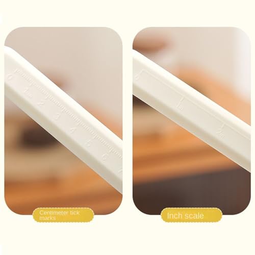 Rouleau à pâte professionnel – Outil de pâtisserie lisse, épingle à pâtisserie gravée à l'échelle | Multifonction, fondant, biscuits, pizza, pâtes, équipement de cuisine durable pour la maison, la