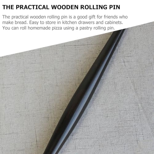 Rouleau à Pâtisserie en Bois Violet, Rouleau en Bois Naturel 25x2,4 Cm, pour Pâte à Pizza, Pâte à Biscuits et Ustensiles de Pâtisserie, Adapté la Cuisine Maison et Cuisson